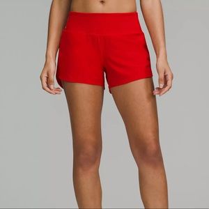 Lululemon Speed Up Mid-Rise 4” Dark Red